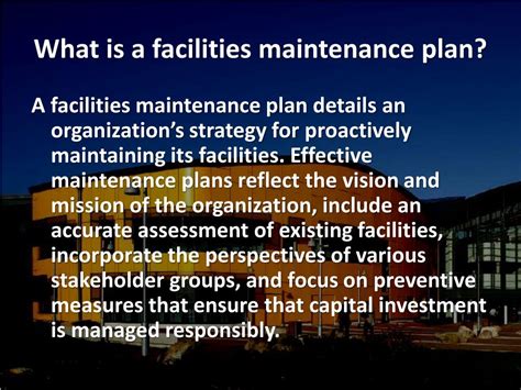 Ppt Facilities Maintenance Planning Powerpoint Presentation Free