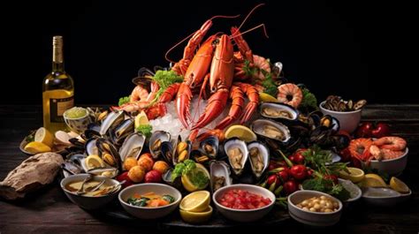 Premium AI Image | seafood tower platter