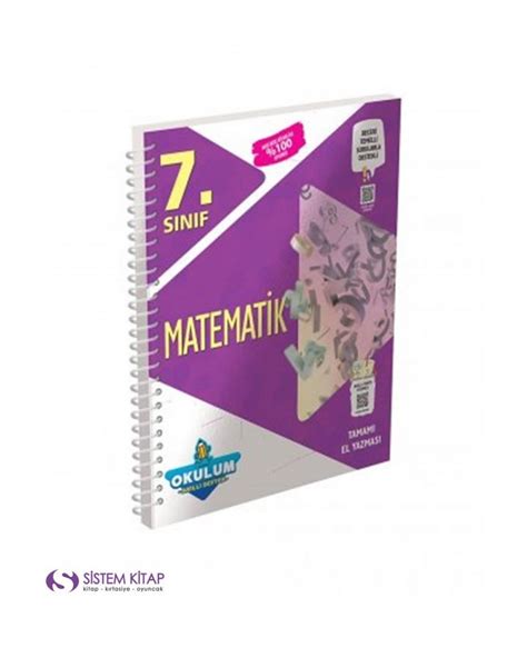 MURAT YAYINLARI 7 SINIF MATEMATİK OKULUM AKILLI DEFTER Sistem Kitap