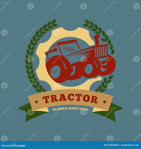 Farm Tractor Logo Design Template Stock Illustration Illustration Of