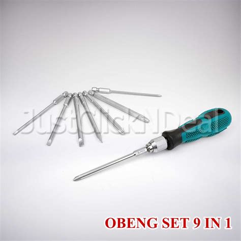 Jual Obeng Set In Plus Minus Magnet Gagang Karet