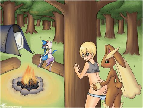 Rule 34 Anus Ass Blonde Hair Blush Glasses Green Eyes Human Interspecies Lopunny Lucario