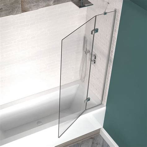 Kudos Inspire 8mm Lh Two Panel Out Swing Bath Screen Westside Bathrooms