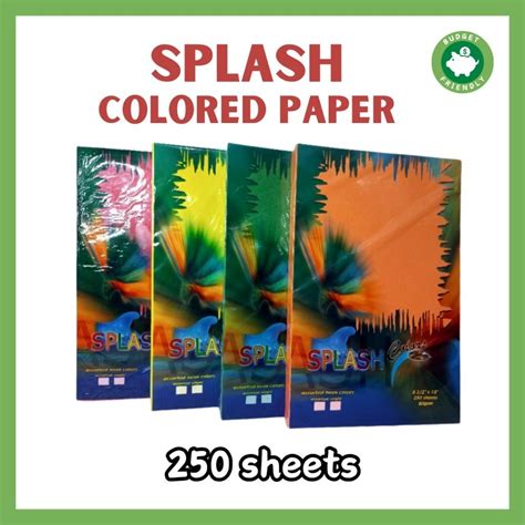 Splash Colored Paper Sold In Ream Age S Shopee Philippines