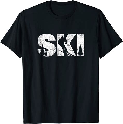 Gifts For Skiers Men Women Snow Skiing Alpine Downhill Ski T Shirt Men