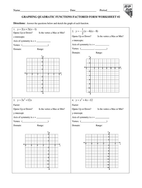 Analyzing Graphs Of Quadratic Functions Sae Worksheet Answers ...