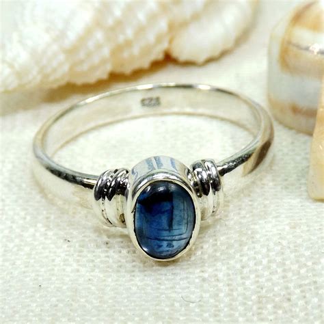 Kyanite Ring Kyanite Gemstone Kyanite Jewellery by ShalzDesigns