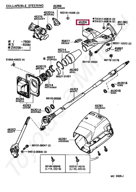 Запчасти Тойота TUBE SUB ASSY STEERING COLUMN 4520510040