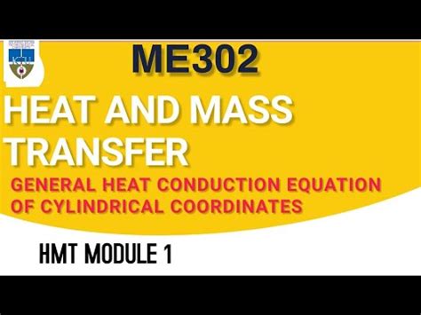 HMT KTU Module1 General Heat Conduction Equation Of Cylindrical