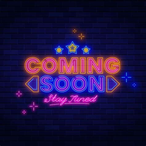 Free Vector Neon Coming Soon Background