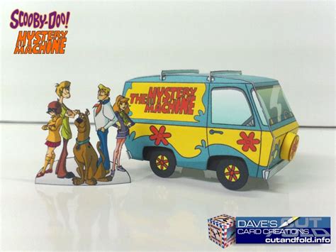 Mystery Machine Paper Model By Dave Winfield Daves Card Creations