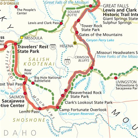 Lewis and Clark National Historic Trail Map by US National Park Service ...