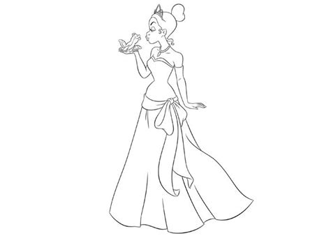 Princess Tiana Free Coloring Pages