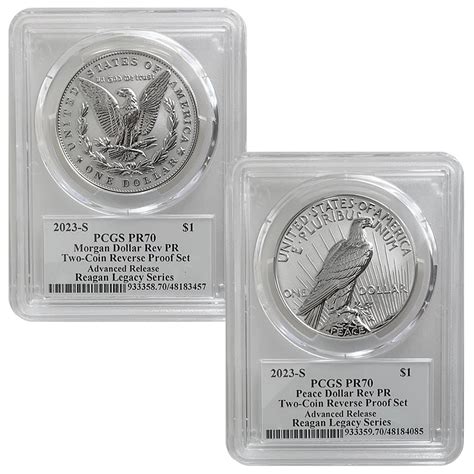 Reagan Legacy Reverse Proof Morgan Peace Dollar Set Us Coins