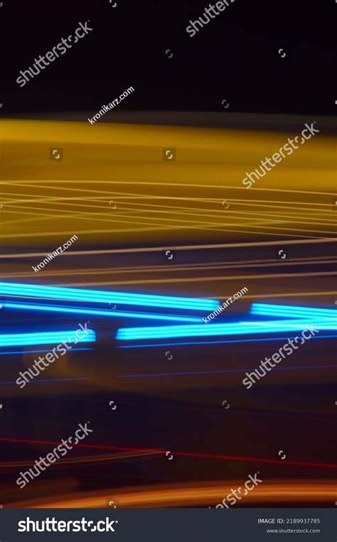 Gold Background Blue Neon Signs Smooth Stock Illustration 2189937785