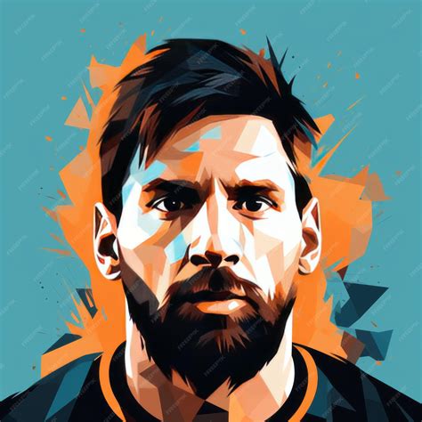 Premium AI Image | Lionel Messi's Iconic Head A Vectorized Flat Cartoon