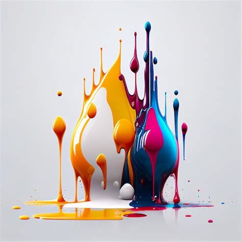 Premium Ai Image A Colorful Paint Splash On White Background