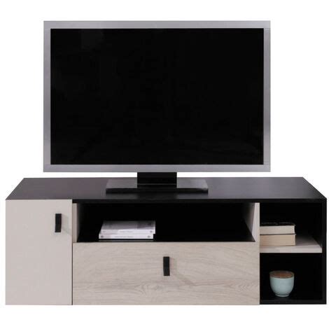 Meuble TV Omaha H109 Noir Chêne Beige Le nombre de portes 0