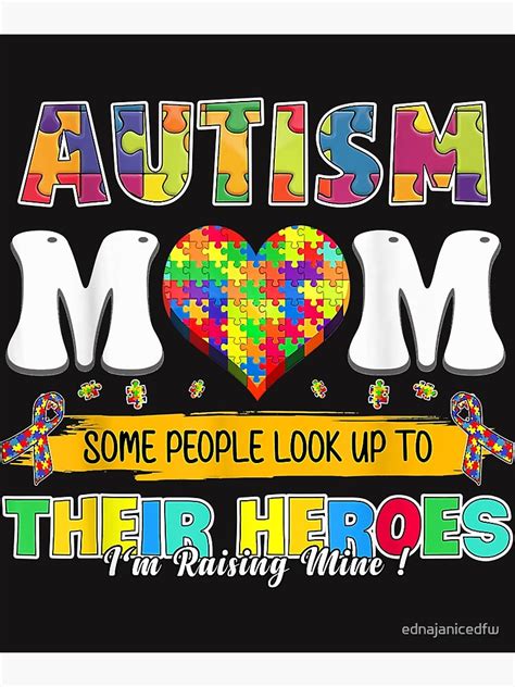 Autism Awareness Autism Mom Life Messy Hair Bun Mothers Day Poster