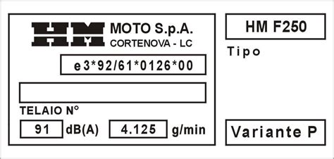 Tabliczka Znamionowa Do Motocykla Honda Tabliczki Znamionowe