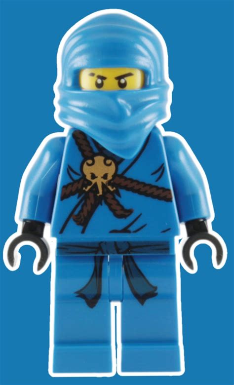 A Lego Figure Wearing A Blue Ninja Outfit