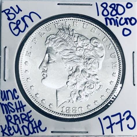 Micro O Bu Uncirculated Morgan Silver Dollar U S Mint Rare Key