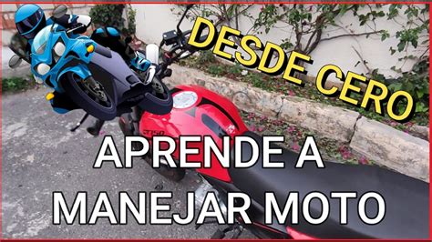 Aprende a manejar moto estándar desde cero Manejando moto por