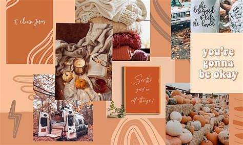 Autumn Tan Aesthetic Wallpaper Desktop Wallpaper Fall Halloween Desktop