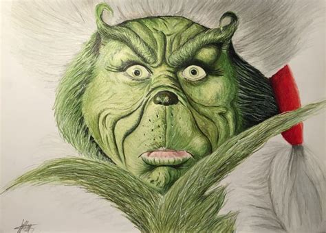 Realistic Grinch Drawing Check Out The Video On My YouTube Channel