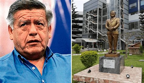 César Acuña estatua del líder de APP fue puesto nuevamente en la sede