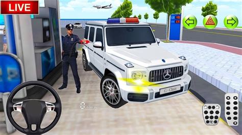 3d Driving Class Simulation Funny Police Officer Refuel His Super Car