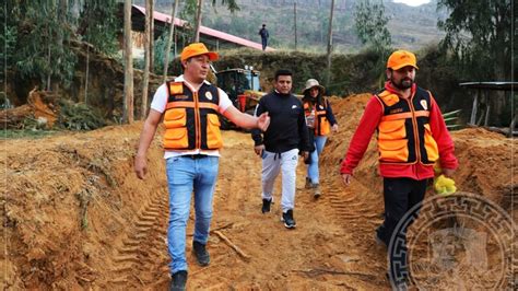 Alcalde Jaime Mantilla supervisa trabajos de prevención en Shaullo