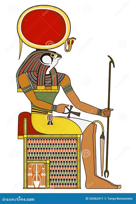 Horus Figura Aislada De Dios De Egipto Antiguo Ilustración del Vector