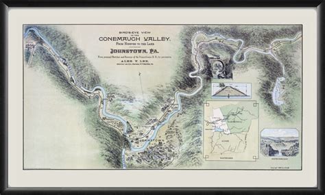 Johnstown PA 1889 Restored Map | Vintage City Maps