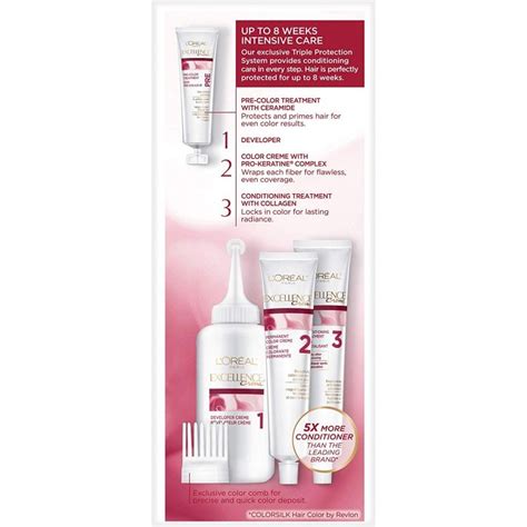 L Oréal Paris Excellence Créme Permanent Hair Color G Dark Golden Blonde kit Gray