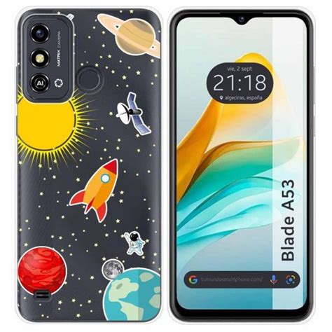 Funda Silicona Para Zte Blade A53 Diseño Espacio Dibujos con Ofertas en