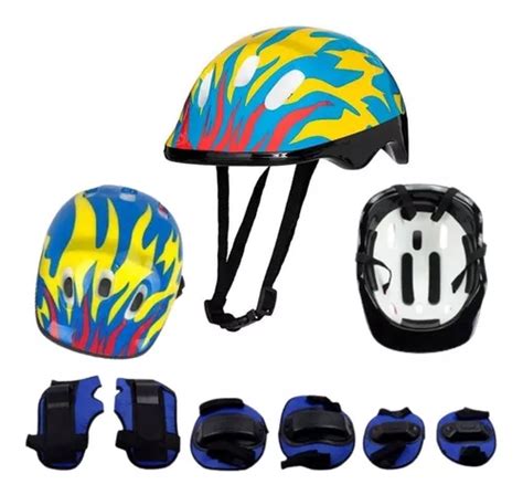 Kit De Capacete Infantil Cotoveleira Joelheira Bike Skate Frete Gr Tis