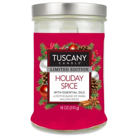 Tuscany Limited Edition Holiday Spice Scented Jar Candle Oz Fred