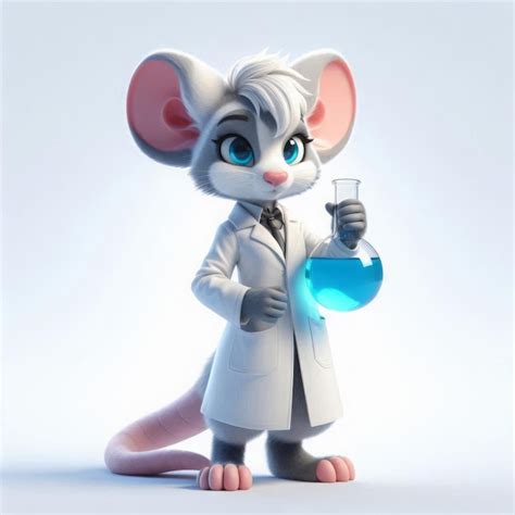 scientist mouse  research outfit premium ai generated image