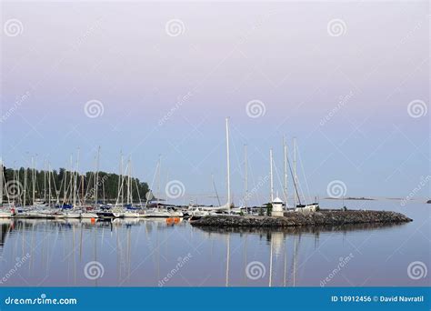 Harbor in dusk stock photo. Image of summer, gulf, harbor - 10912456