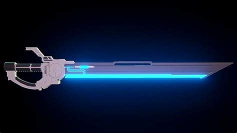 Sci Fi Saber Blender Low Poly Game Ready 3d Model