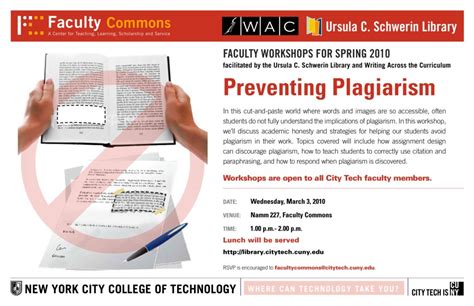 Faculty Workshop: Preventing Plagiarism – LibraryBuzz