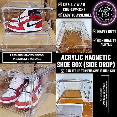 HIGH QUALITY Acrylic Shoe Box Side Drop Furniture Home Living Home