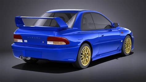 Subaru Impreza STI 22B 1993 2000 V Ray 3D Model By SQUIR