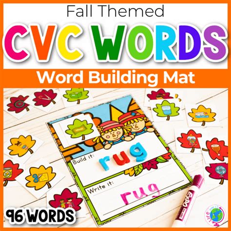 Fall Word Work Free Cvc Word Building Printable Life Over Cs