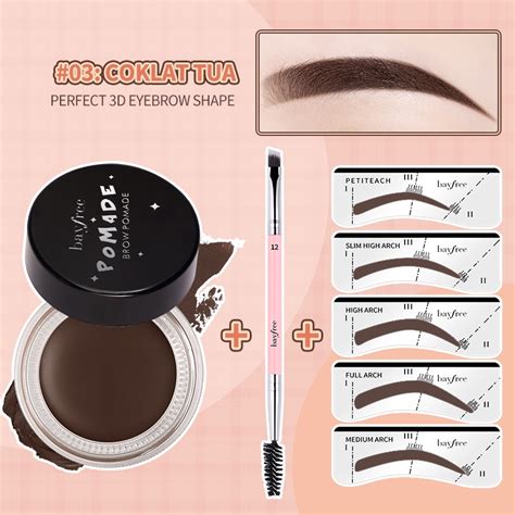 Jual Bayfree 3D Waterpoof Pomade Brow Kit Eyebrow Gel Natural Pomade