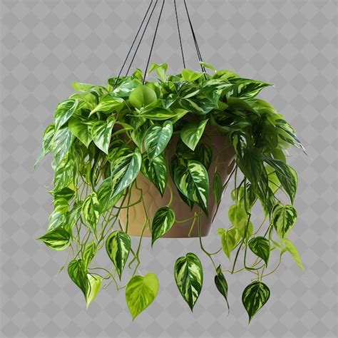 Premium Psd A Hanging Plant With A Green Plant Hanging From It