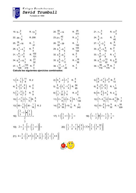 Operaciones Basicas Con Numeros Fraccionarios Pdf