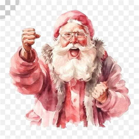 Premium Psd Santa Claus Watercolor Transparent Background