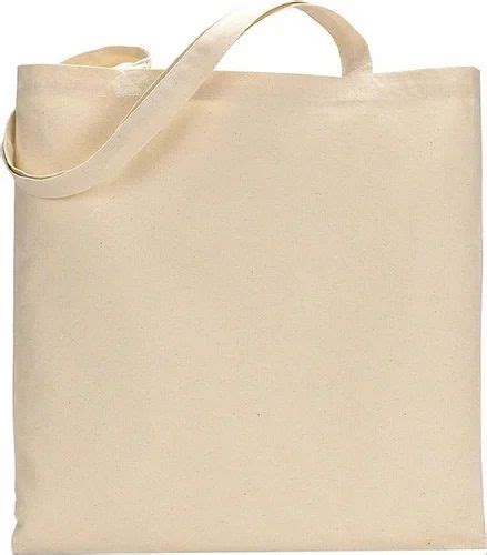 Plain Loop Handle Off White Canvas Tote Bag Size Dimension 22x18 Inch